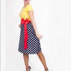 LINDY BOP EVETTE ROCKABILLY DRESS POLKA DOTS SZ XL